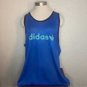 Adidas Mesh blue tank top